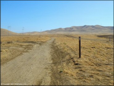 Example of terrain at San Luis Reservoir State Recreation Area Trail