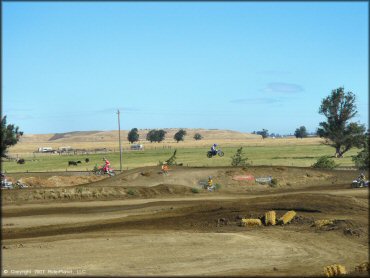 Honda CRF Trail Bike jumping at Argyll MX Park Track