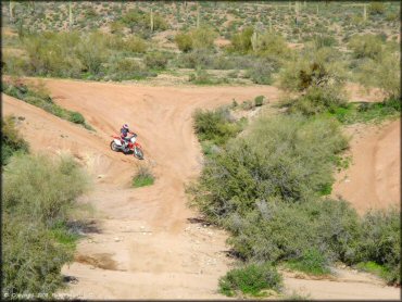 Honda CRF Dirt Bike at Bulldog Canyon OHV Area Trail