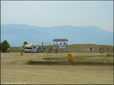 RV Trailer Staging Area and Camping at Lake Elsinore Motocross Park Track