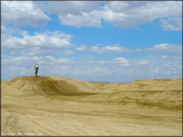 Motorcycle getting air at AV Motoplex Track