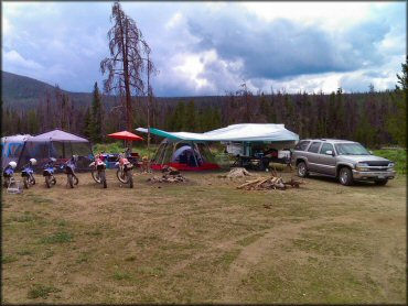 RV Trailer Staging Area and Camping at Willow Creek and Snyder Creek Trail System