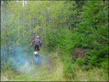 OHV floating the front at Prairie Peak Trail