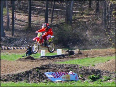OHV jumping at Echo Valley Farm Motocross Track