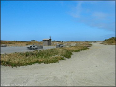 RV Trailer Staging Area and Camping at Samoa Sand Dunes OHV Area