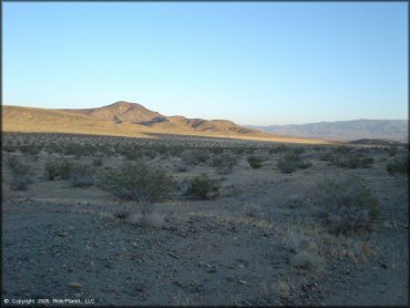 Photo of sun going down at Johnson Valley.