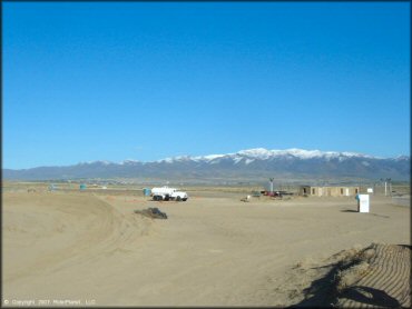 RV Trailer Staging Area and Camping at Winnemucca Regional Raceway Track