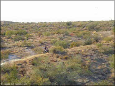 Motorcycle at Desert Vista OHV Area Trail
