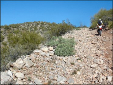 Honda CRF Dirt Bike at Mescal Mountain OHV Area Trail