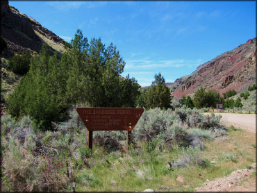 BLM sign for The Jarbidge Forks.