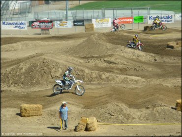 OHV catching some air at Los Banos Fairgrounds County Park Track