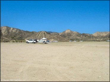 RV Trailer Staging Area and Camping at Quail Canyon Motocross Track