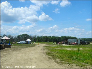 RV Trailer Staging Area and Camping at Connecticut River MX Track