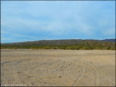 RV Trailer Staging Area and Camping at Four Peaks Trail