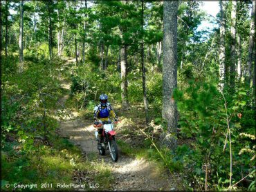 Honda CRF Motorcycle at Hodges Village Dam Trail