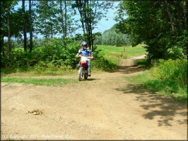 Honda CRF Dirt Bike at Tall Pines ATV Park Trail