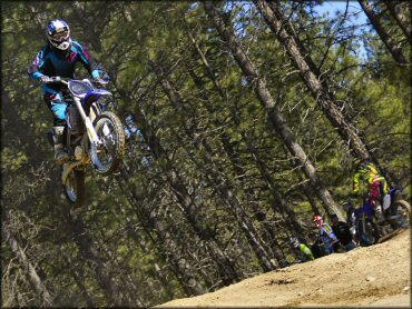 OHV jumping at Riverside State Park ORV Area Trail