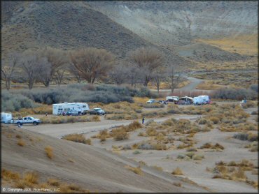 RV Trailer Staging Area and Camping at Wilson Canyon Trail