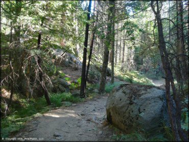 Example of terrain at Miami Creek OHV Area Trail