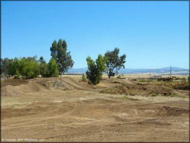 Example of terrain at Cycleland Speedway Track