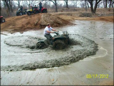 OHV in the water at Appleton Area Recreation OHV Park OHV Area