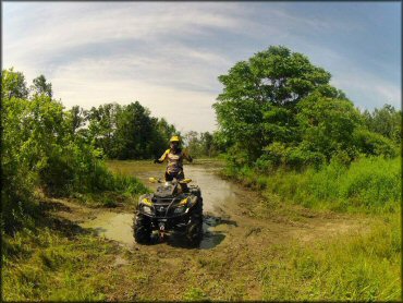OHV in the water at Hudson Valley Trails