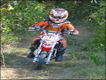 KTM Dirt Bike at Redlined ATV Park Trail