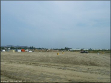 RV Trailer Staging Area and Camping at Lake Elsinore Motocross Park Track