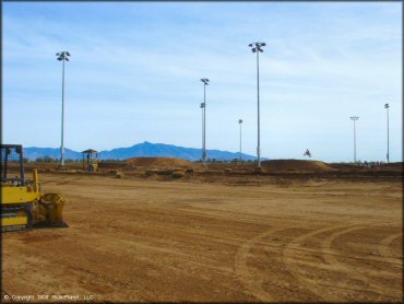 RV Trailer Staging Area and Camping at M.C. Motorsports Park Track