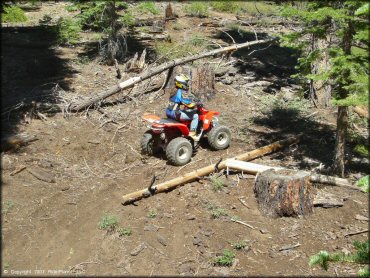 Woman riding a Honda OHV at South Camp Peak Loop Trail