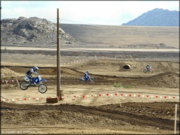 Yamaha YZ Motorbike getting air at State Fair MX Track