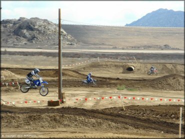 Yamaha YZ Motorbike catching some air at State Fair MX Track