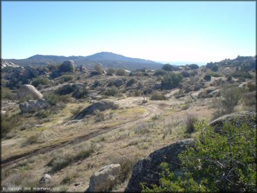 A trail at Lark Canyon OHV Area Trail