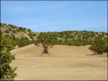 Honda CRF Trail Bike catching some air at Stead MX OHV Area