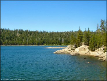 Scenic view of Lower Blue Lake Trail