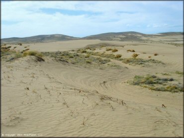 A trail at Winnemucca Sand Dunes OHV Area