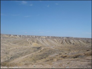 A trail at Nellis Dunes OHV Area