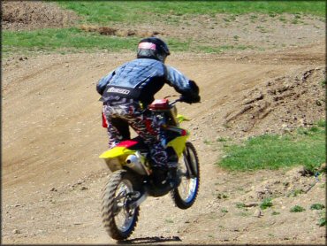 OHV catching some air at Echo Valley Farm Motocross Track