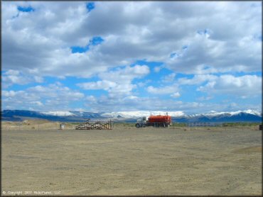 RV Trailer Staging Area and Camping at Battle Mountain MX Track