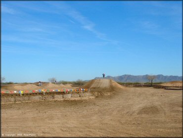 Dirtbike jumping at Motoland MX Park Track