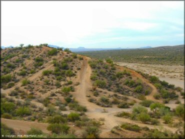 Example of terrain at Four Peaks Trail