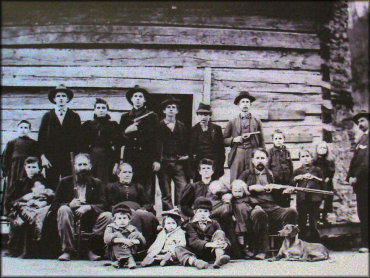 Group photo of Hatfield family from 1897.