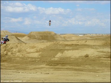 Dirtbike jumping at AV Motoplex Track