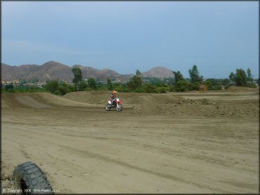 Honda CRF Off-Road Bike at Lake Elsinore Motocross Park Track