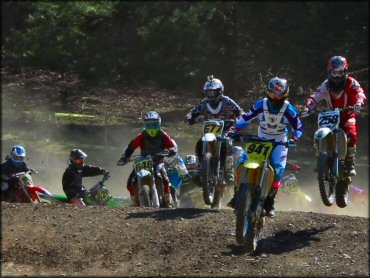 OHV catching some air at Echo Valley Farm Motocross Track