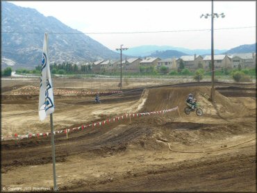 Motorcycle jumping at State Fair MX Track