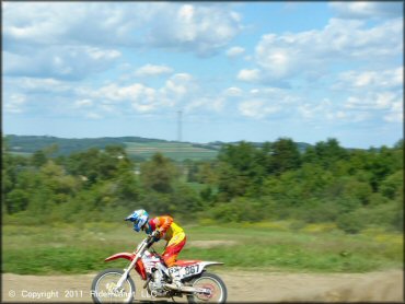 Honda CRF Dirt Bike at Frozen Ocean Motorsports Complex Track