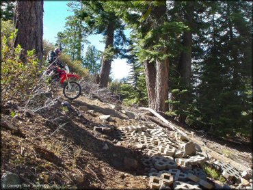 Honda CRF Dirt Bike at Prosser Hill OHV Area Trail