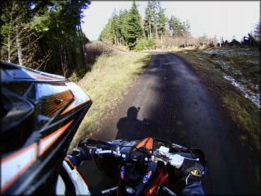 Yamaha Raptor 700 on the trail.