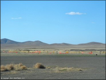 RV Trailer Staging Area and Camping at Winnemucca Regional Raceway Track
